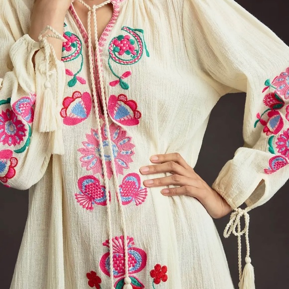 Anthropologie Antik Batik Magoo
Embroidered Dress Size xs/36 - Picture 4 of 10